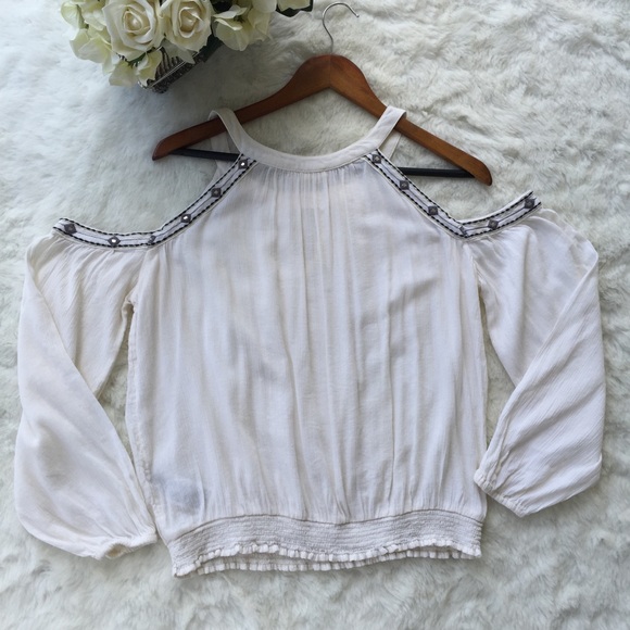Hollister Cold Shoulder Peasant Blouse - Picture 4 of 6